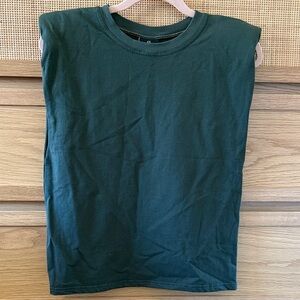 Dark Green Sleeveless Top